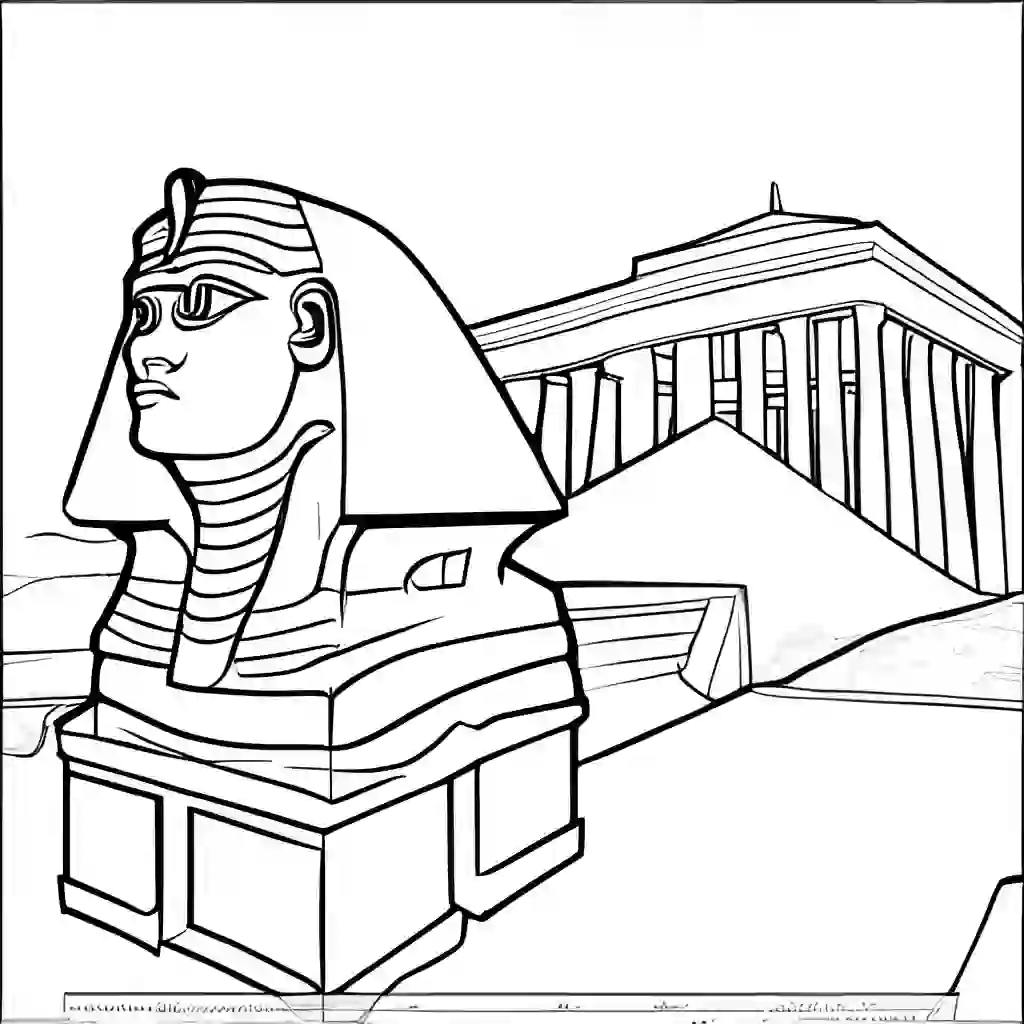 The Sphinx coloring pages